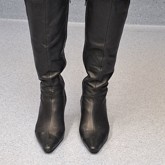 Gino Nicci womens black leather high boots - Picture 7 of 7
